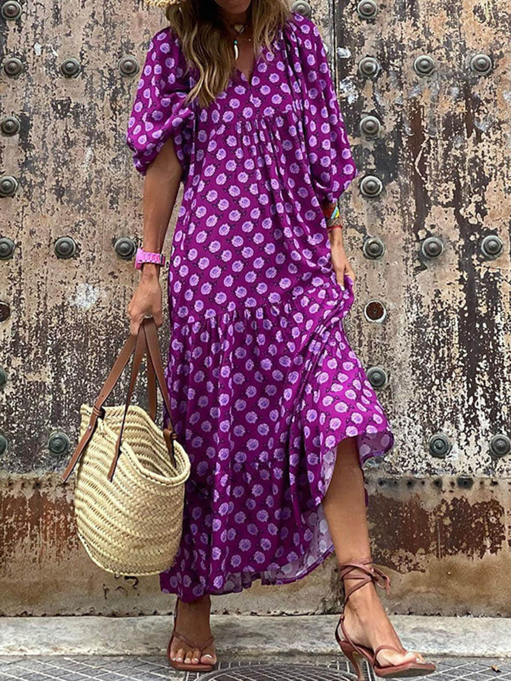 Andréa™ | Robe bohème imprimée longue