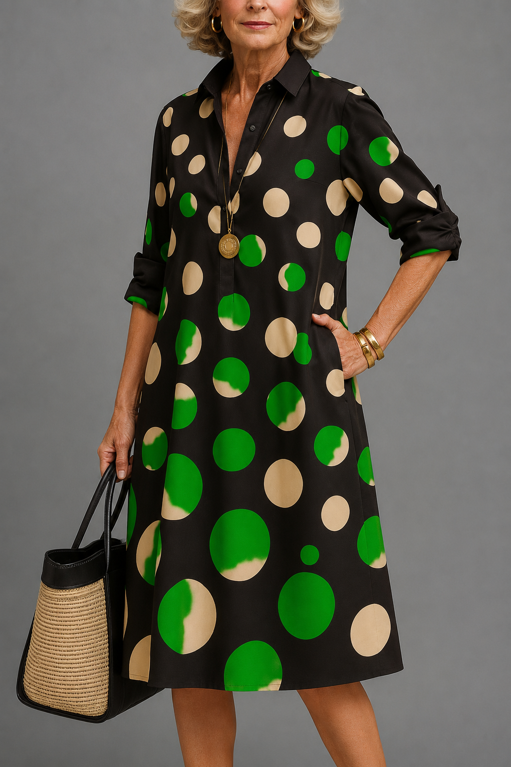 Althélia™ | Robe chemise midi élégante
