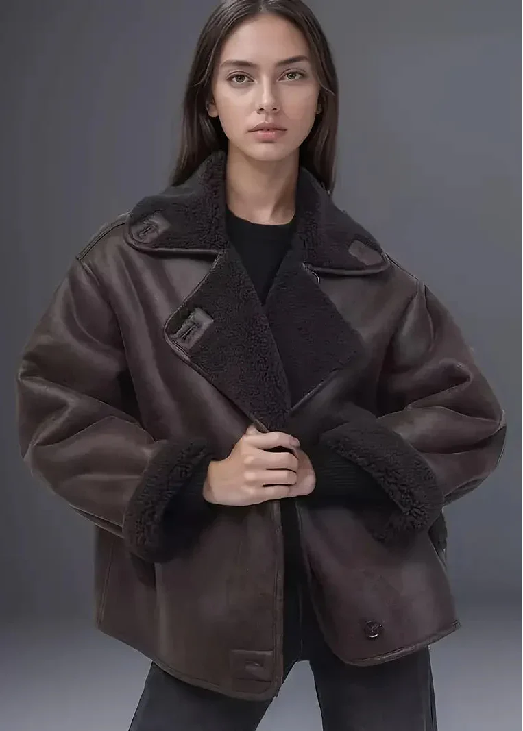 Fiorella™ | Veste longue Effet Cuir