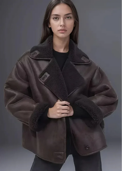Fiorella™ | Veste longue Effet Cuir