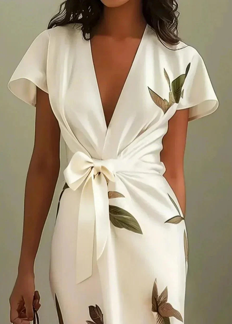 Élancya™ | Robe portefeuille florale à col V