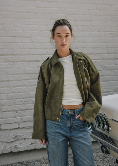Loréane™ | Veste bomber effet daim
