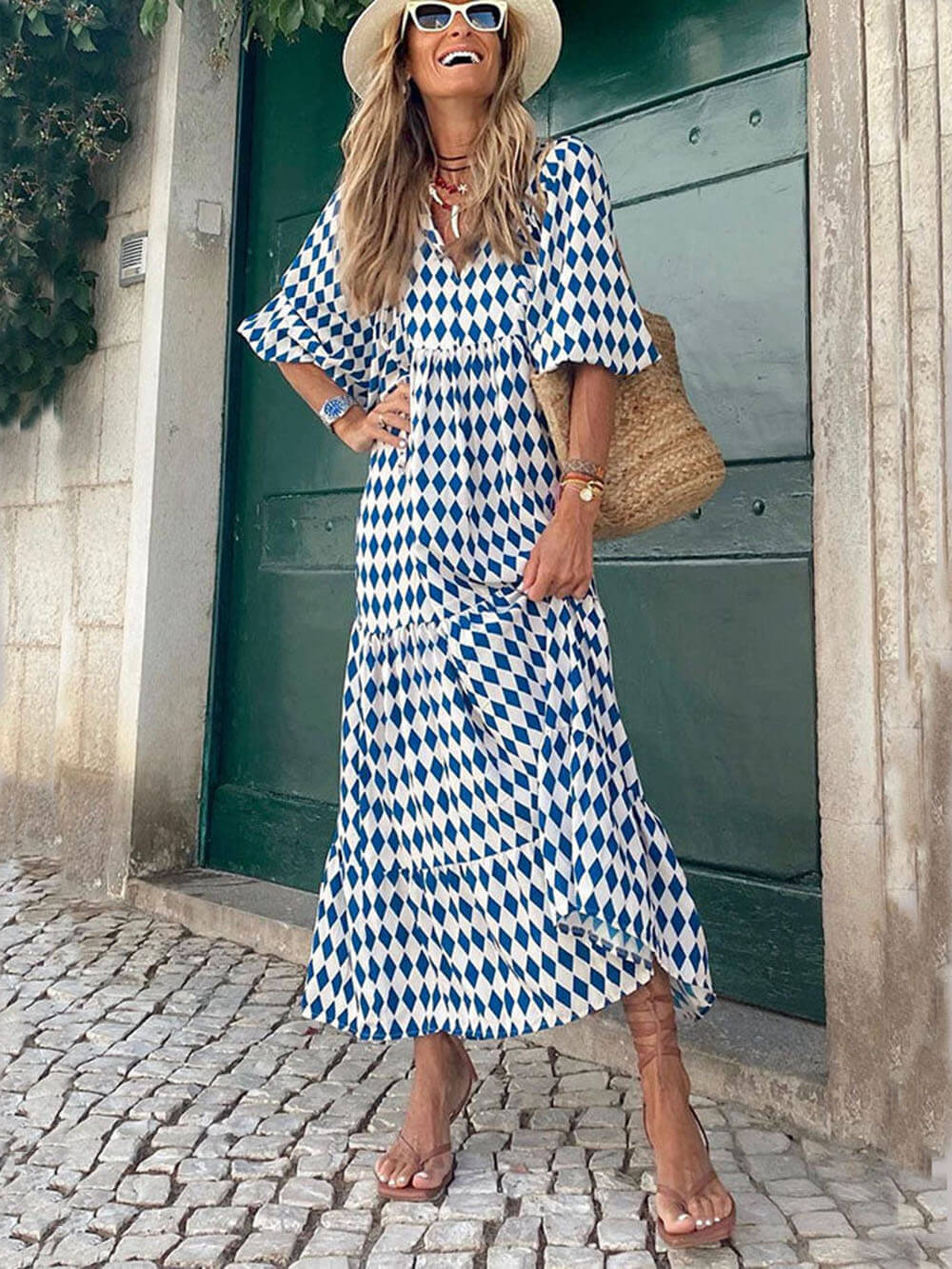 Andréa™ | Robe bohème imprimée longue