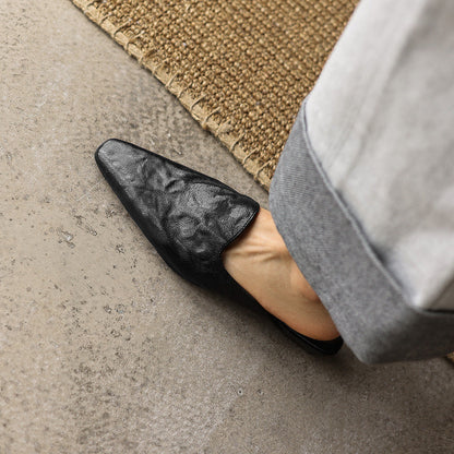 Léonia™ | Sandales Mules en cuir pleine fleur