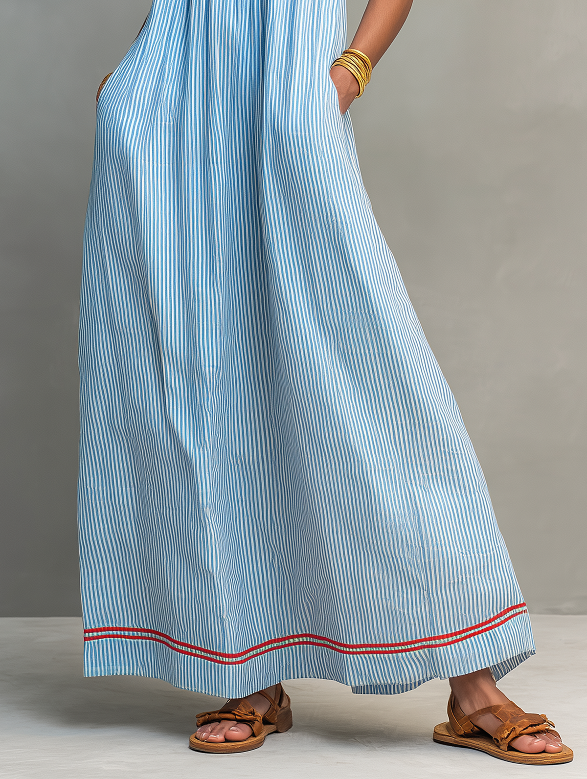 Linia™ | Robe longue Rayée Bohème