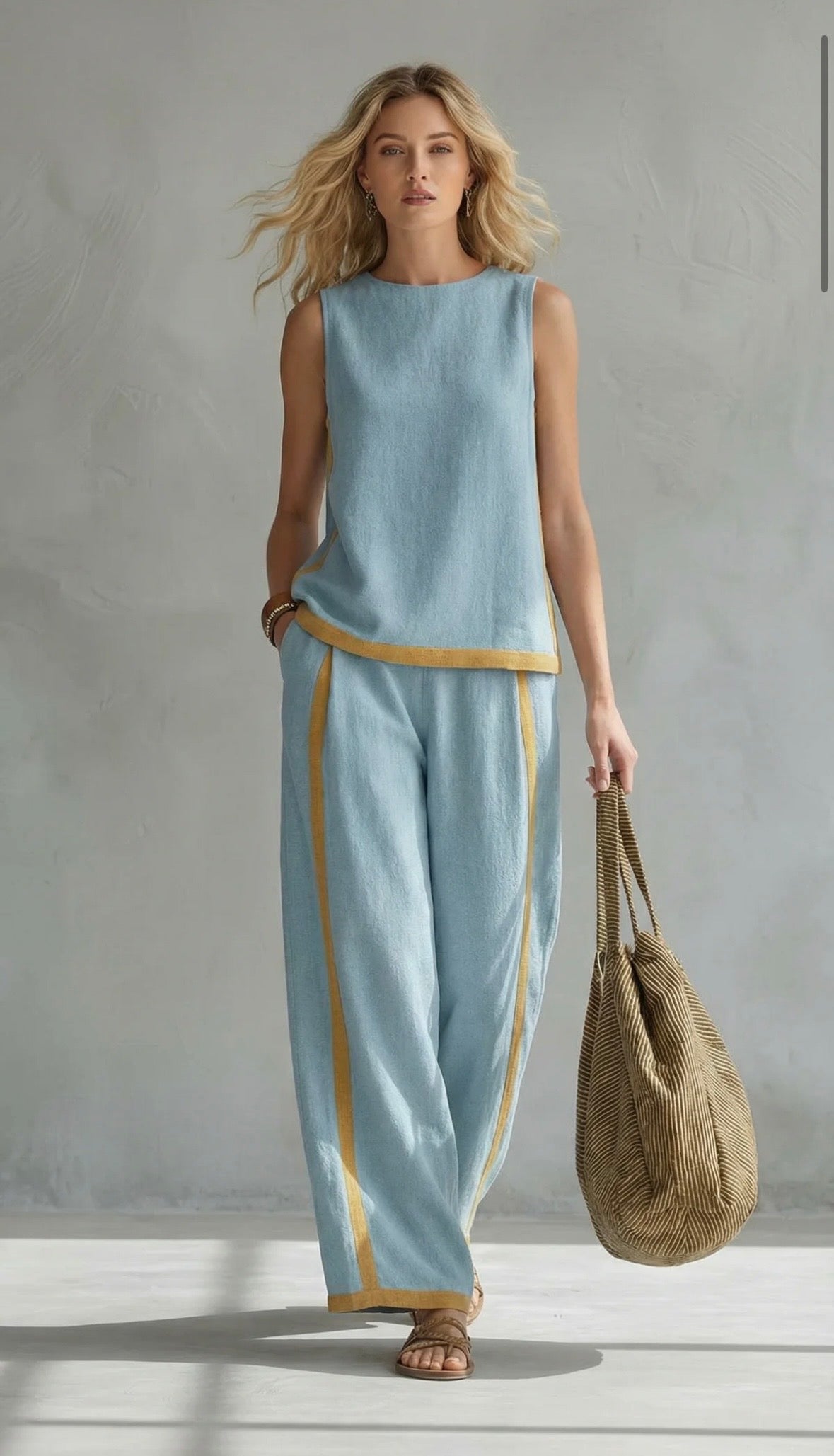 Rasiane™ | Ensemble Élégant en Coton et Lin
