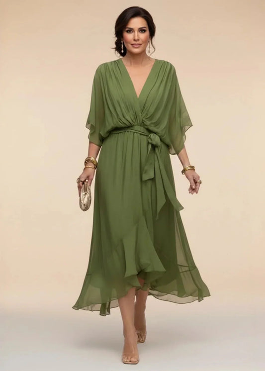 Alizéine™ | Robe fluide à col en V
