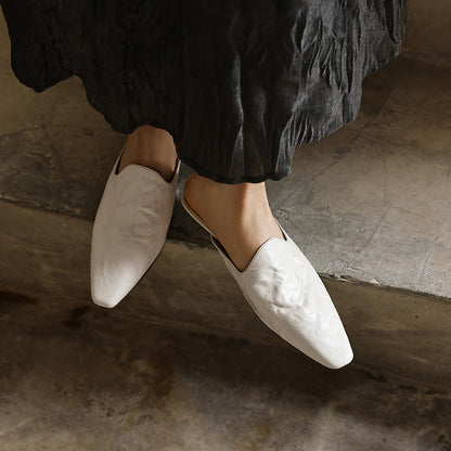 Léonia™ | Sandales Mules en cuir pleine fleur