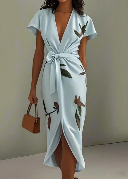 Élancya™ | Robe portefeuille florale à col V