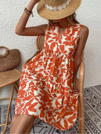 Talya™ | Robe Midi Fleurie Fluide