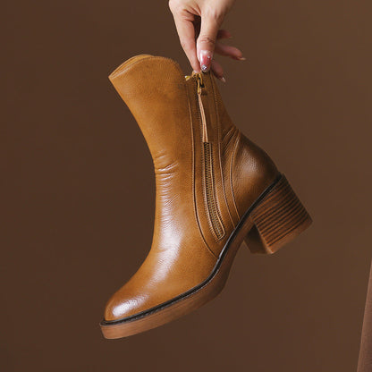 Classibella™ | Bottines Garciel en cuir