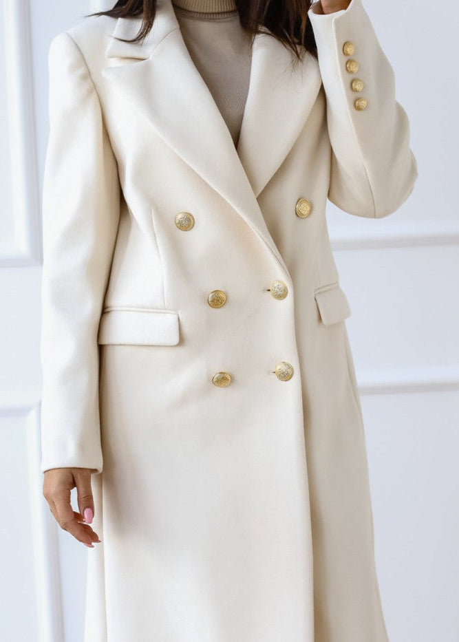 Bouclia™ | Veste Longue en Tweed avec Métal