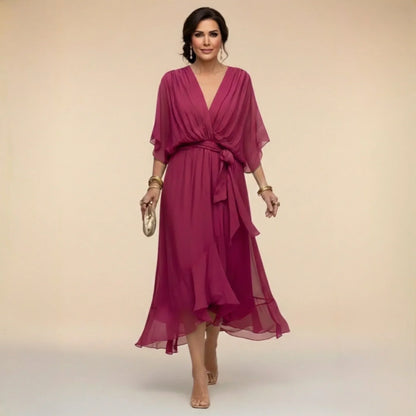 Alizéine™ | Robe fluide à col en V
