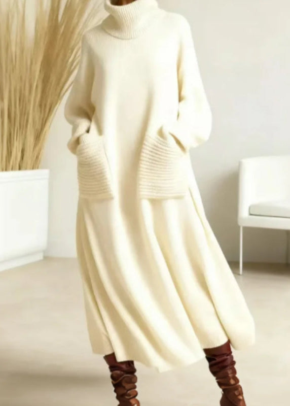 Éliane™ | Robe Maille Fluide Hiver