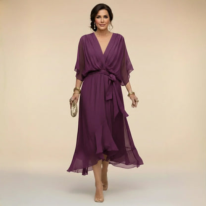 Alizéine™ | Robe fluide à col en V