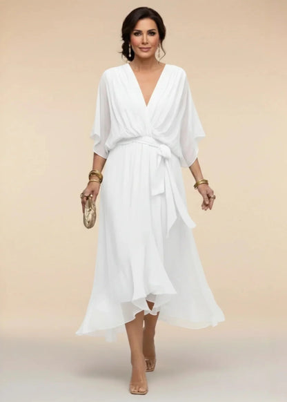 Alizéine™ | Robe fluide à col en V