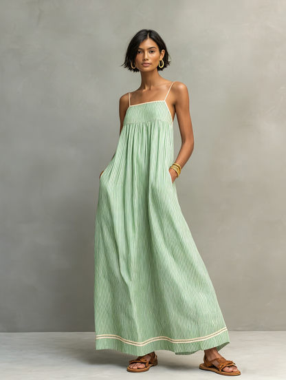 Linia™ | Robe longue Rayée Bohème