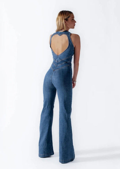 Morgane™ | Combinaison Izle denim