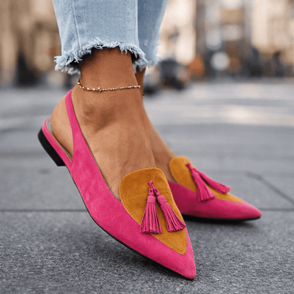 Lorenia™ | Pièce Mules Élégance Colorée à Pompons