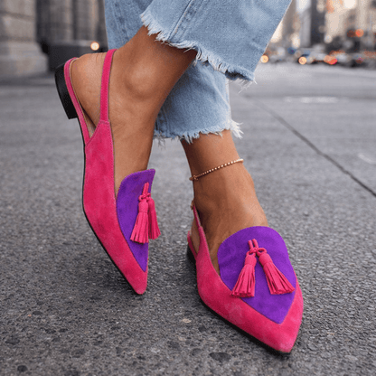 Lorenia™ | Pièce Mules Élégance Colorée à Pompons