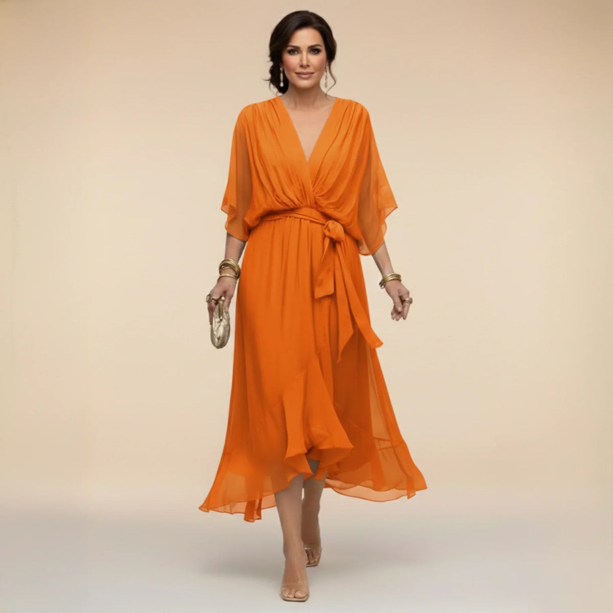 Alizéine™ | Robe fluide à col en V