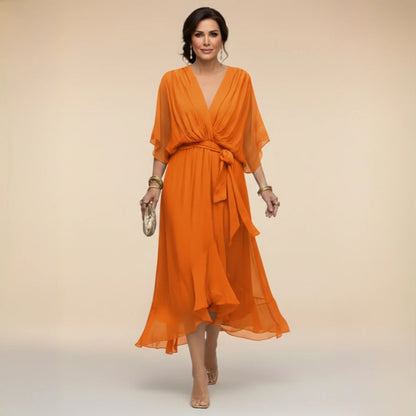 Alizéine™ | Robe fluide à col en V