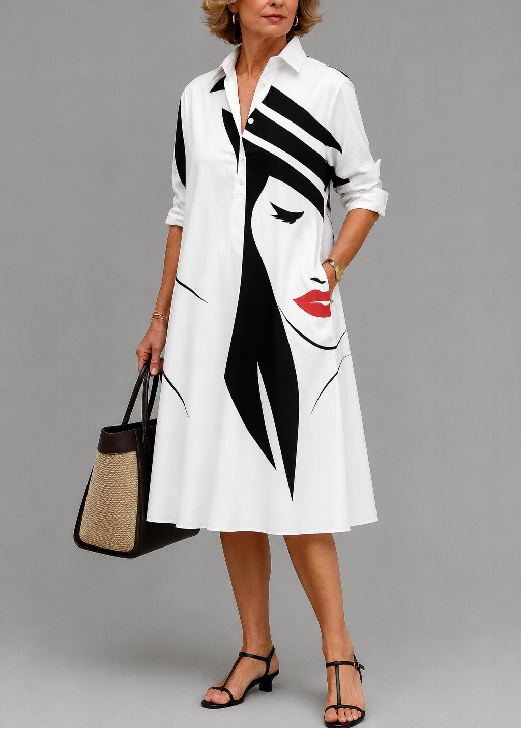 Adrienne™ | Robe midi soignée et élégante