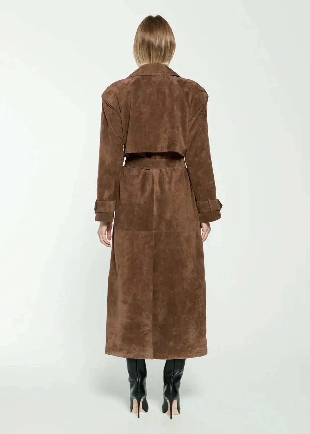 Marine™ | Trench longue en suédine