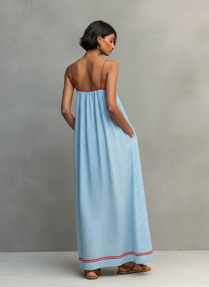 Linia™ | Robe longue Rayée Bohème