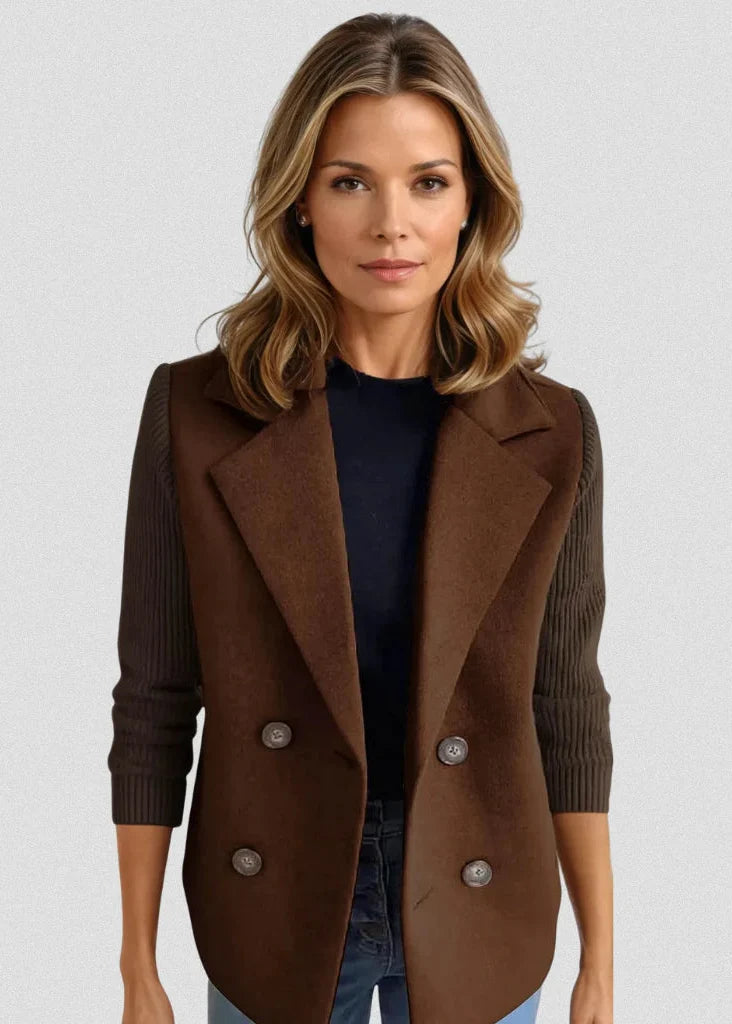 Élyne™ | Blazer à Manches Tricotées