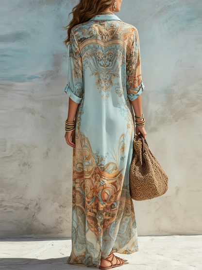 Larnia™ | Robe chemise méditerranéenne