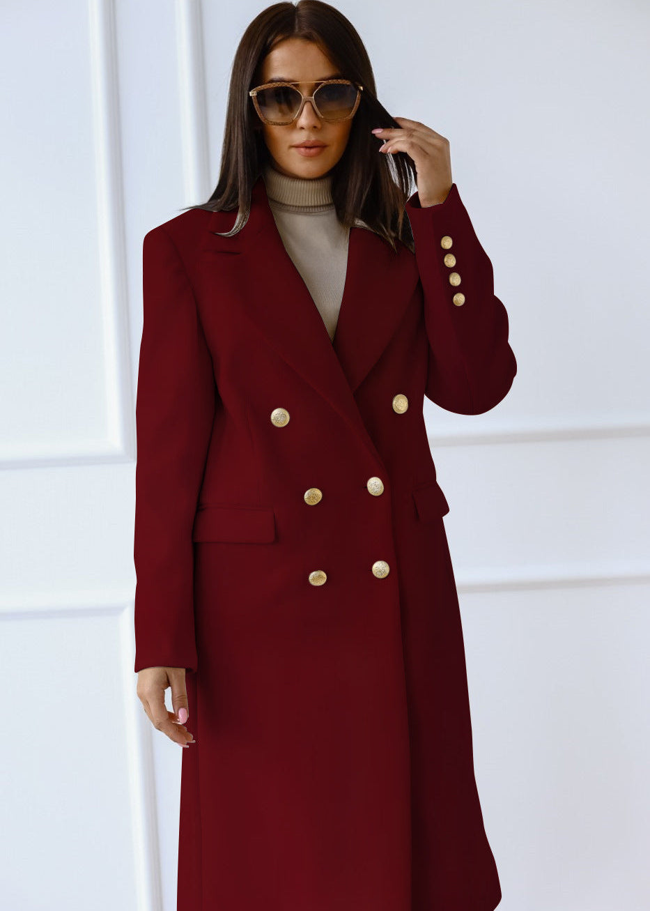 Bouclia™ | Veste Longue en Tweed avec Métal