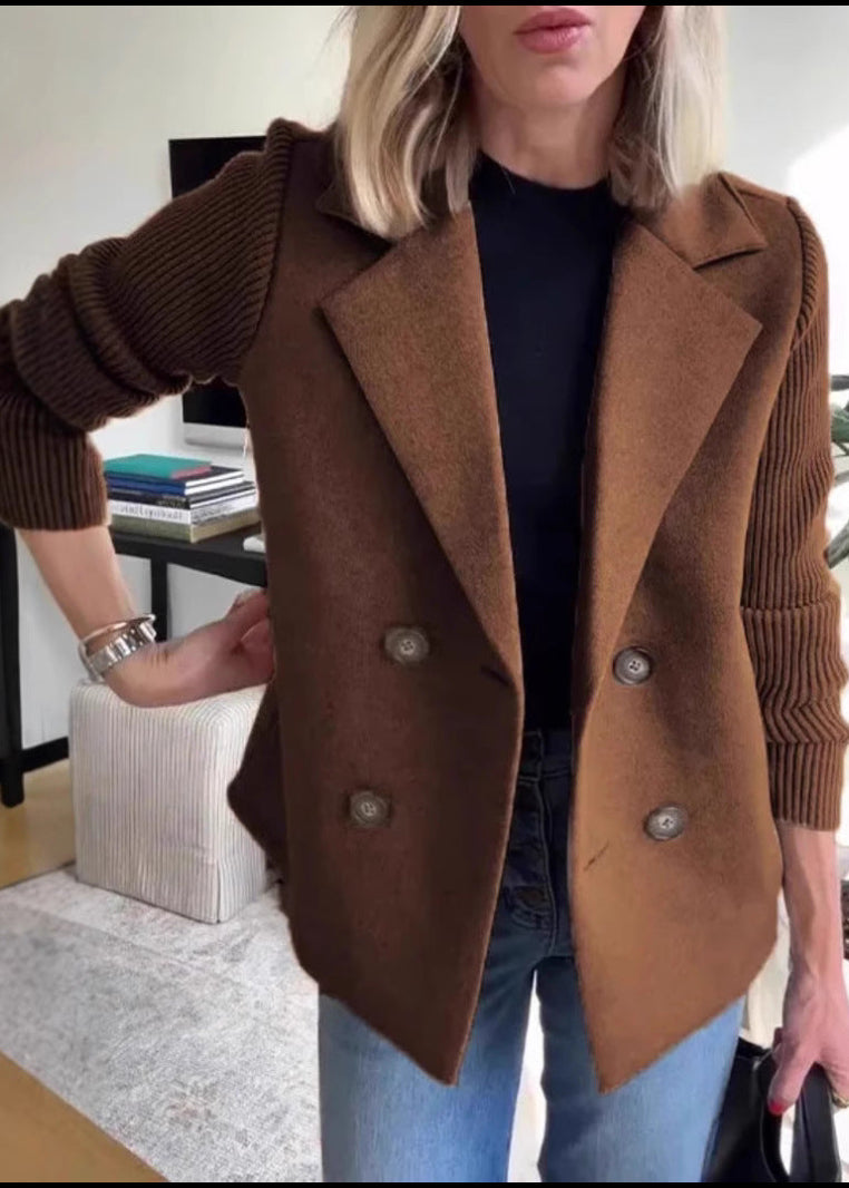 Élyne™ | Blazer à Manches Tricotées
