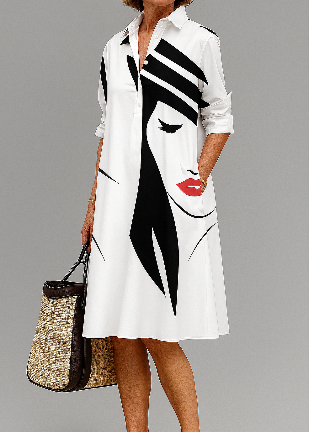 Adrienne™ | Robe midi soignée et élégante