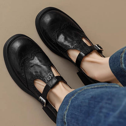 Hermine™ | Chaussures Élégantes Mary Janes en Cuir