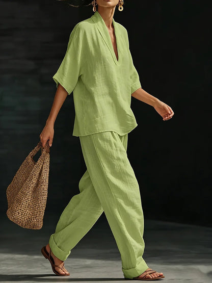 Brénia™ | Ensemble fluide en lin deux pièces
