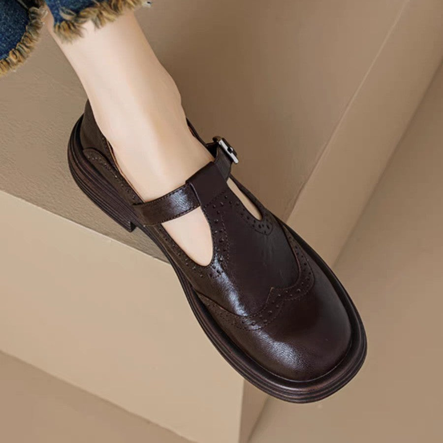 Hermine™ | Chaussures Élégantes Mary Janes en Cuir