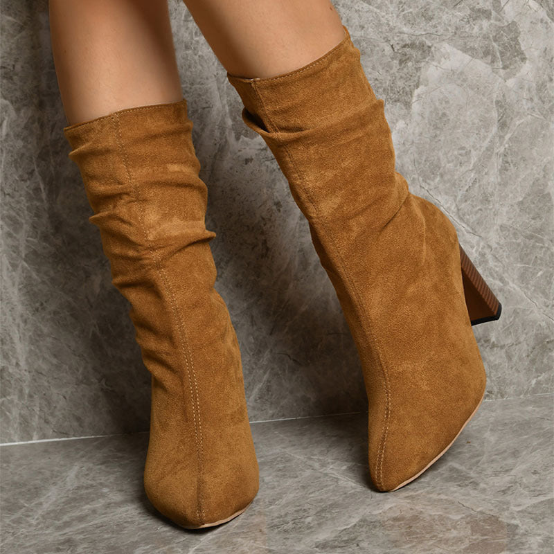 Chunkie™ | Bottines à Talon en Suédine