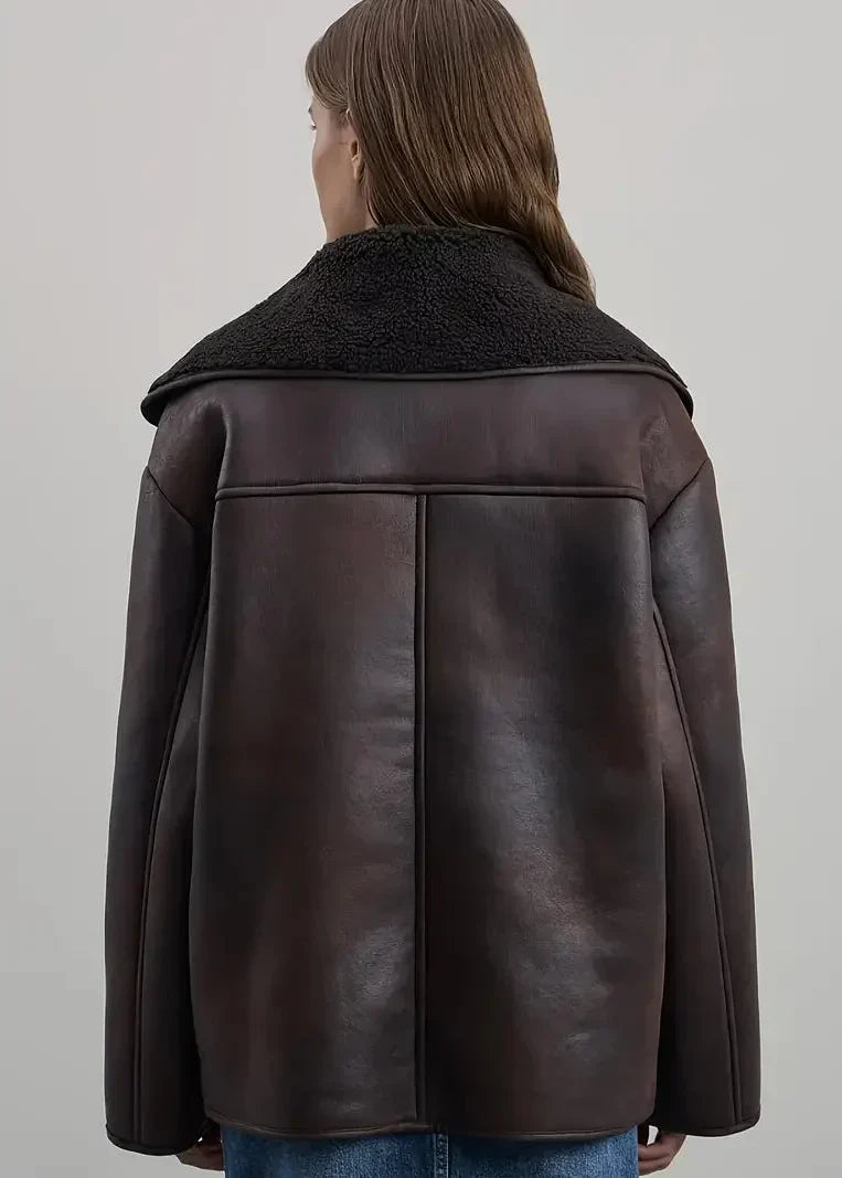Fiorella™ | Veste longue Effet Cuir