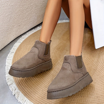 Gwendoline™ | Bottes d'Hiver Chaudes à Semelles Épaisses
