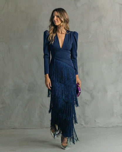 Claria™ | Robe Élégante à Franges