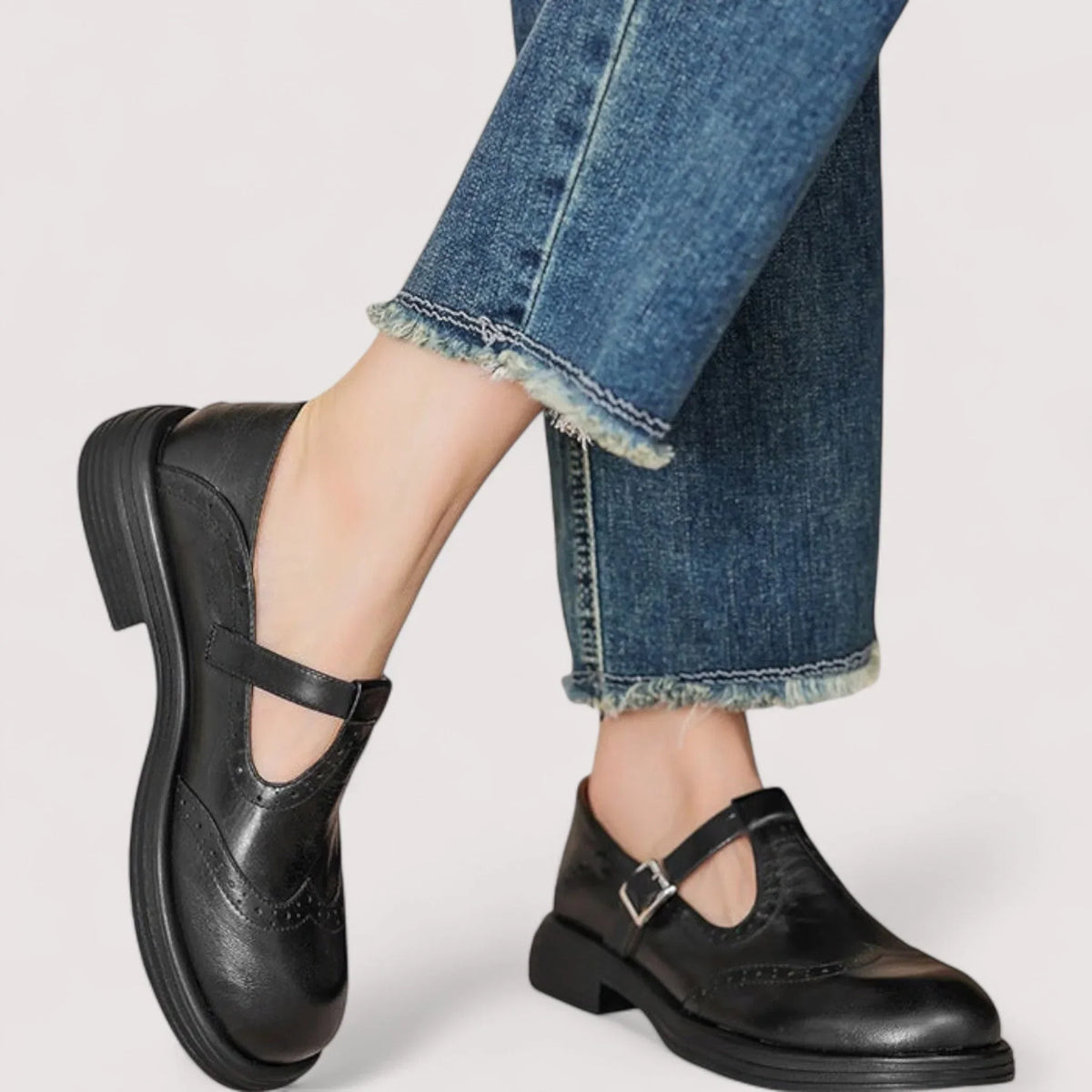 Hermine™ | Chaussures Élégantes Mary Janes en Cuir
