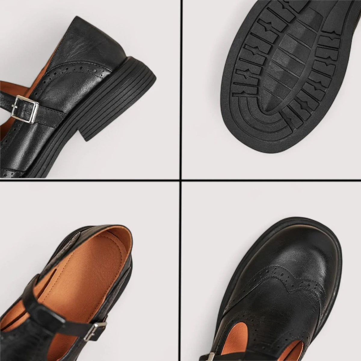 Hermine™ | Chaussures Élégantes Mary Janes en Cuir