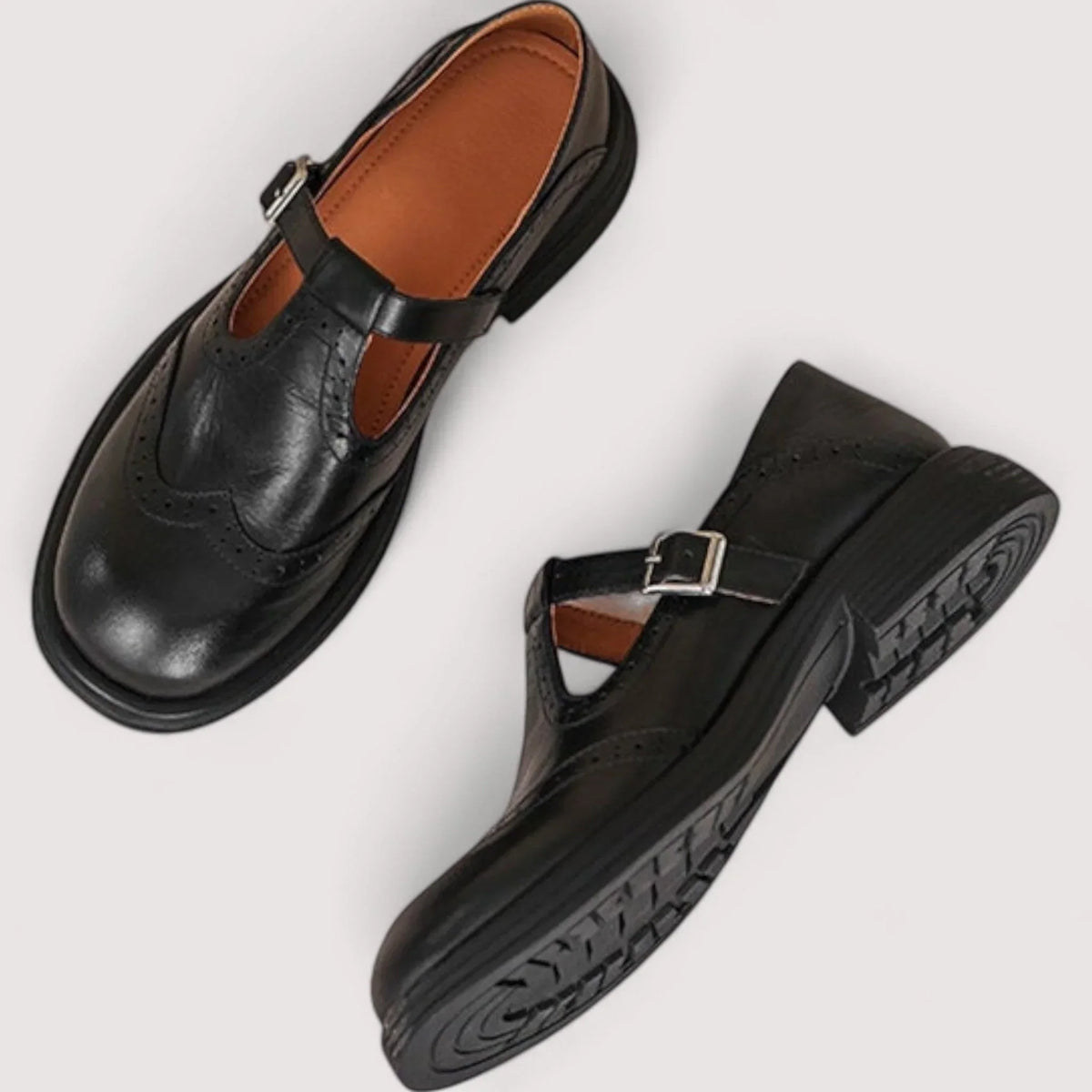 Hermine™ | Chaussures Élégantes Mary Janes en Cuir