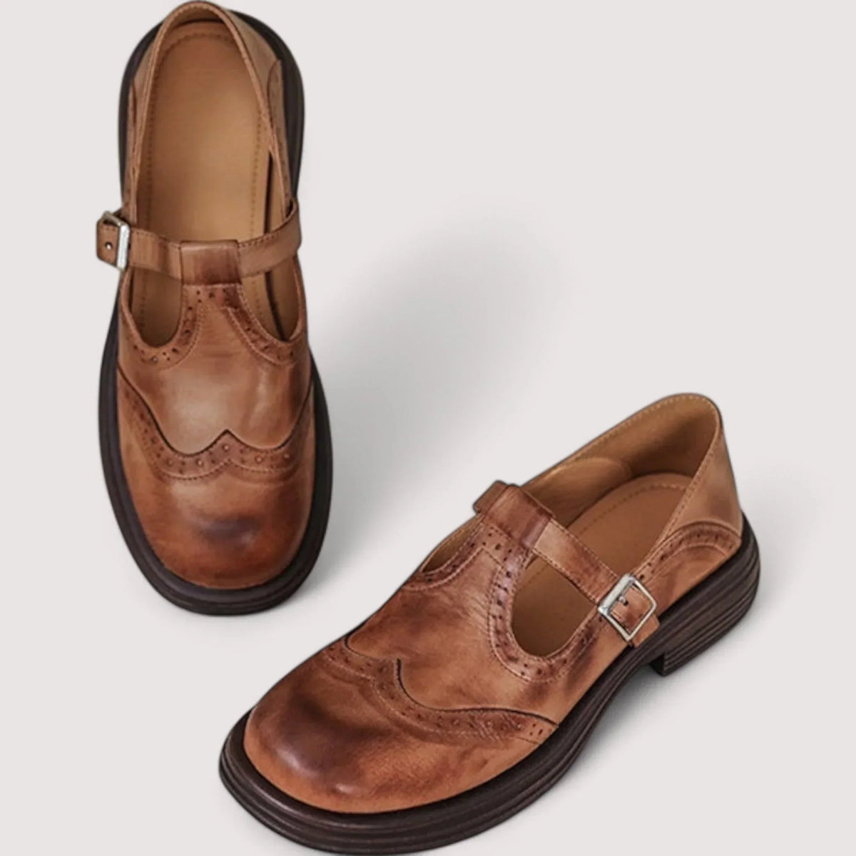 Hermine™ | Chaussures Élégantes Mary Janes en Cuir