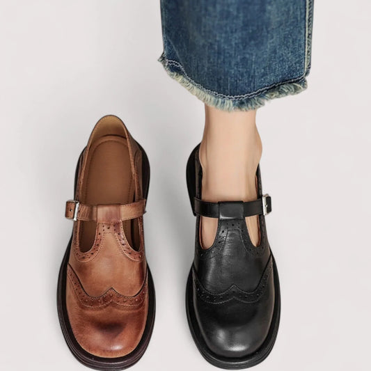 Hermine™ | Chaussures Élégantes Mary Janes en Cuir
