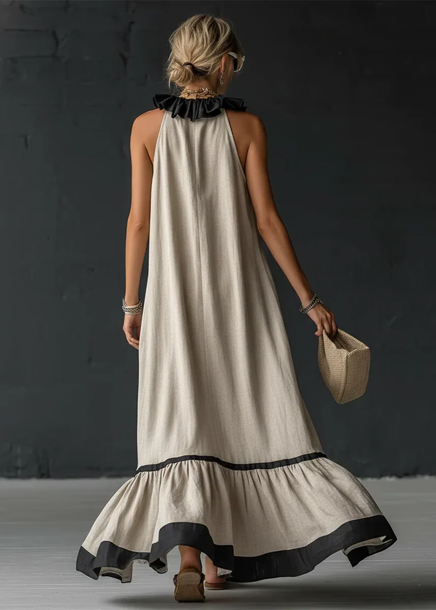 Sérénia™ | Robe Longue Fluide à Volants Chic