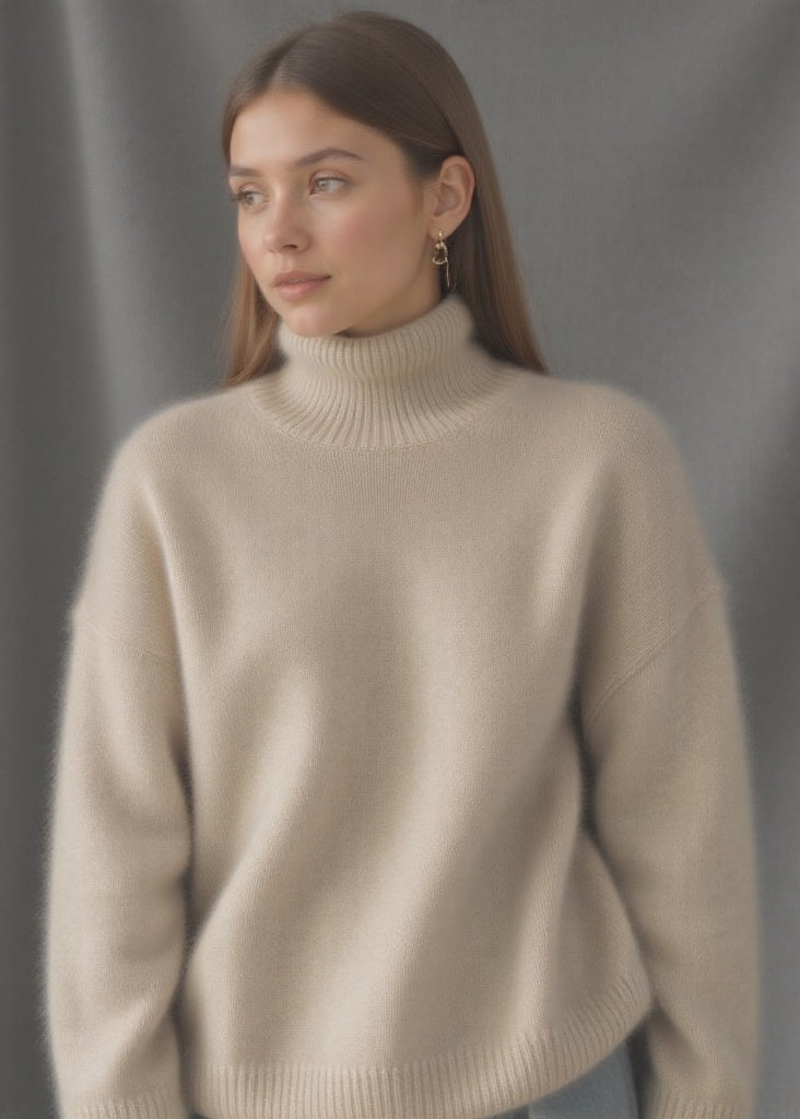 Roula™ | Pull Col Oversize en Cachemire