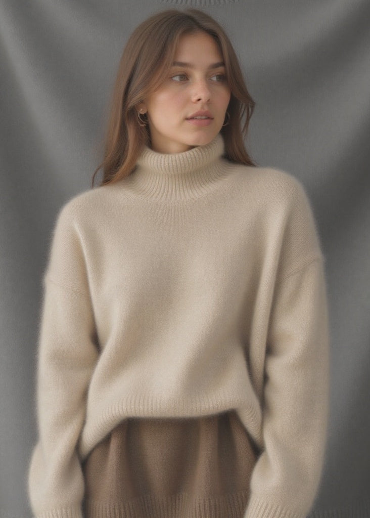 Roula™ | Pull Col Oversize en Cachemire
