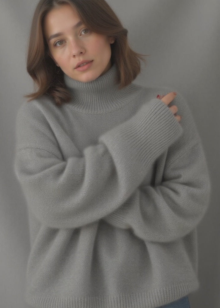 Roula™ | Pull Col Oversize en Cachemire